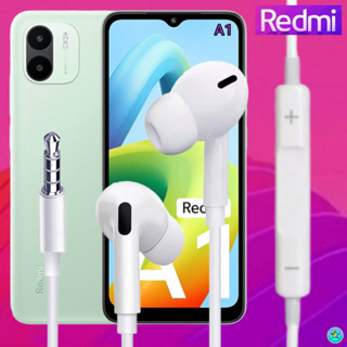 หูฟัง สมอลทอล์ค Redmi 3.5 mm. Aux In-Ear เรดมี่ อินเอียร์ เสียงดี เบสหนัก เล่น-หยุดเพลง-เพิ่ม-ลดระดับเสียง A1