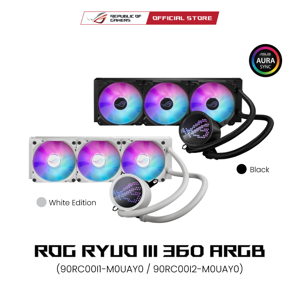 ASUS ROG RYUO III 360 ARGB, all-in-one liquid CPU cooler with Asetek ...