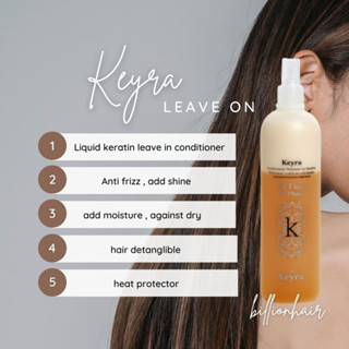 Keyra Bi-Fase Keratin leave in conditioner 500 ml. Bottle. อาหารผมชนิดน้ำเคราตินแบบไม่ต้องล้างออก ลดความชี้ฟุ ลดไฟฟ้าสถิ