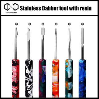 ไม้สำหรับเขี่ย ไม้สำหรับตัก Stainless Dabber tool with resin ( Choose A-F Style )