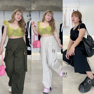 Cargo Pants 🧸🥨🤎 กางเกงเอวสูง ทรงคาโก้แบบใหม่กระเป๋าสาวอวบ