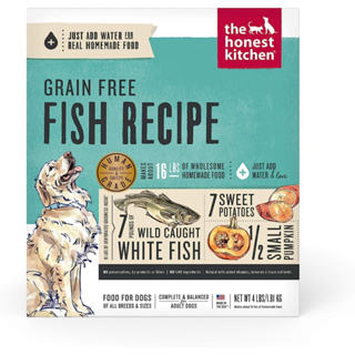 อาหารสุนัข The Honest Kitchen สูตร Grain Free Fish Recipe Dehydrated Dog Food ขนาด 1.8 kg (Best by 11 Nov 2023)
