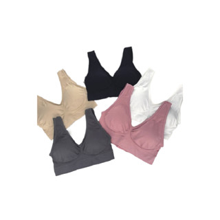 โปรโมชั่น : ชุดชั้นใน Anny รุ่นW047 เสื้อใน Sport Bra 3ตะขอ ทรงหลังตัวU บราไร้โครง ฟองน้ำเสริอมบาง 4มม เนื้อผ้านุ่มกระชับ สวมใส่สบาย