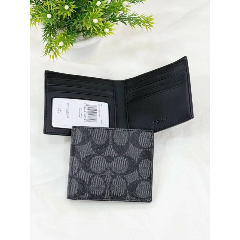 ID BILLFOLD WALLET IN SIGNATURE CANVAS (COACH F66551) Shopee Thailand