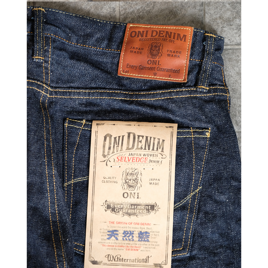 กางเกงยีนส์ ONI DENIM ONI-525-NI CLASSIC STRAIGHT 16.5 OZ NATURAL ...