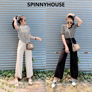 เช็ครีวิวสินค้า🌈SpinnyHouse🌈 ชุดเซ็ต ไหมพรมลายริ้ว  พรมทอแน่นๆ งานปังฮิตสุด ได้ทั้งเสื้อทั้งกางเกงเลยจ้า #✅รุ่น เซตริ้ว ริ้ว 88 I203A