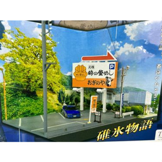YUME BOX 1/64  Japan Street View parking lot billboard light set. (เฉพาะฉาก ไม่รวมรถในฉาก)