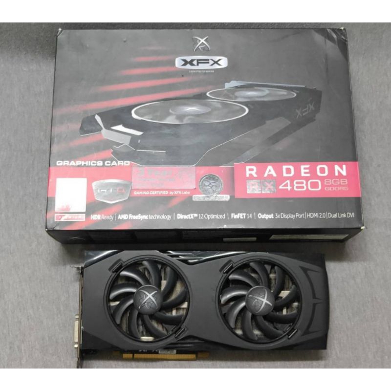 การ์ดจอXFX RADEON RX 480 8GB GDDR5 มือสอง | Shopee Thailand