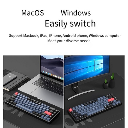 ภาพสินค้าKeychron K6 Pro QMK/VIA Change Key Mechanical Keyboard Bluetooth/Wired RGB Customized Keyboard จากร้าน pop_model บน Shopee ภาพที่ 8