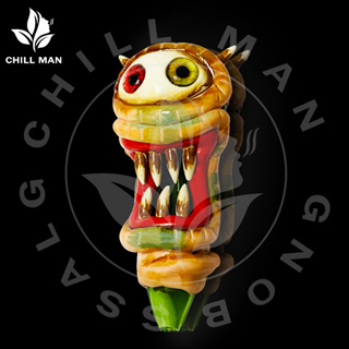 CHILLMAN บ้องกัญชาแก้ว แก้ว BIG EYE GLASS BONG แฮนด์เมด แบบพกพา Pipe D0078