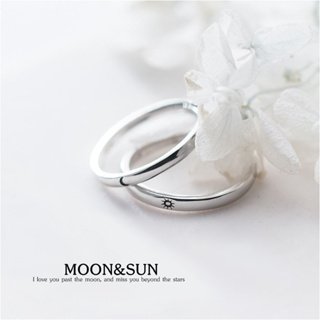 s925 Moon&amp;Sun couples (Mini) แหวนคู่รักเงินแท้ ที่่ให้ความรู้สึกแสนโรแมนติก เรียบง่าย มีความหมาย