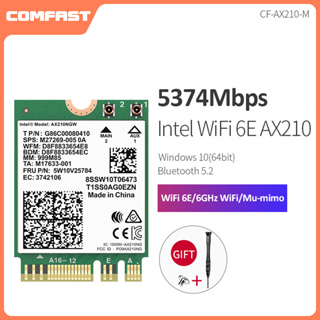 ComfastWiFi 6E Intel AX210 PCI-E 5374Mbps WiFi6 Module Card M.2 Bluetooth 5.2 WIFI Network Adapter 2.4Ghz 5Ghz 6Ghz 802.11AX For PC Laptop