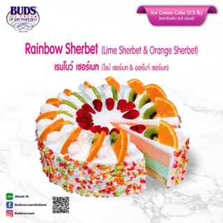 BUDS Ice Cream Cake Rainbow Sherbet 3.5 lb