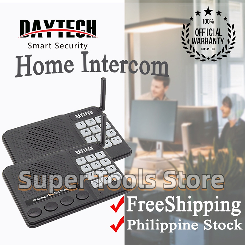 จัดส่ง1-2วัน-daytech-intercom-ระบบอินเตอร์คอมสำนักงานไร้สายแบบสองทางเรียลไทม์-1km-10-ช่องสำหรับบ้าน-สำนักงาน-ci02