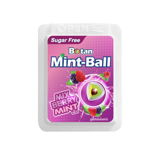 [&gt;ยกแพ็ค 20 ตลับ&lt;] Botan Mix Berry Mint-Ball &gt;ชมพู&lt; โบตัน มิกซ์ เบอร์รี่ เย็น ชุ่มคอ บรรจุ 20 เม็ด (ล๊อตใหม่ 3/25)