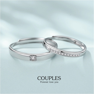 s925 Couples ring 7 แหวนคู่รักเงินแท้  ประดับ Cubic Zirconia (CZ) ใส่สบาย เป็นมิตรกับผิว ปรับขนาดได้