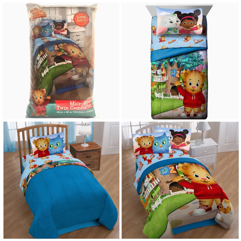 ผ้านวมสำหรับเด็ก-daniel-tiger-twin-comforter-reversible-blanket-ใช้ได้-2-ฝั่ง-จากอเมริกา-ไซส์-64-x-86-inches