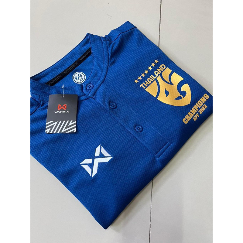 เสื้อแชมป์โปโลคอจีน-warrix-3329แท้-คอจีนเนื้อเสื้อวอริกซ์ผ้า-bubble-ช่วยระบายอากาศ