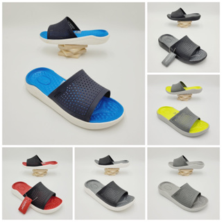 ภาพย่อรูปภาพสินค้าแรกของรองเท้าลำลองแฟชั่น แบบสวม สไตล์ Crocs LiteRide Slide