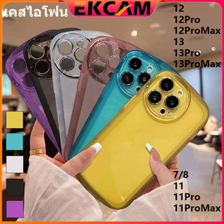 🇹🇭Ekcam ใสเคสมือถือ TPU วงรี ซิลิโคน เคสไอโฟน for 11 12 13 11pro 11promax 12pro 12promax 13pro 13promax 7P 8+ 8Plus