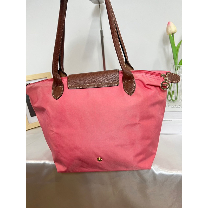 longchamp-s-หูยาวมือสองของแท้-สีพีช-ส่งต่อ-1-850บาท