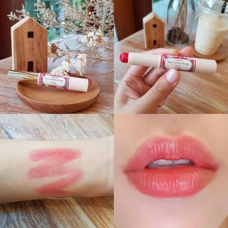 ของแท้จากญี่ปุ่น-lip-balm-สาย-natural-ของ-canmake-รุ่น-stay-on-balm-rouge-ทาแล้วปากไม่ดำคล้ำเเน่นอน