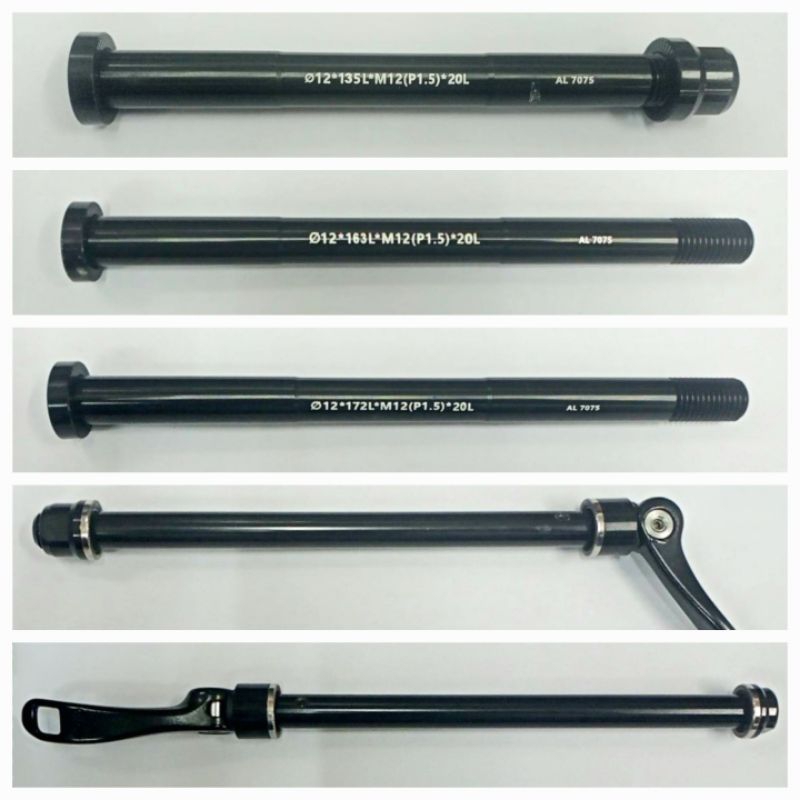 แกนสอด-แกนเพลา-thru-axle-ขนาด-12-mm-หน้า-หลัง-สำหรับจักรยานเสือหมอบ-เสือภูเขา-วัสดุอลูมิเนียม-7075