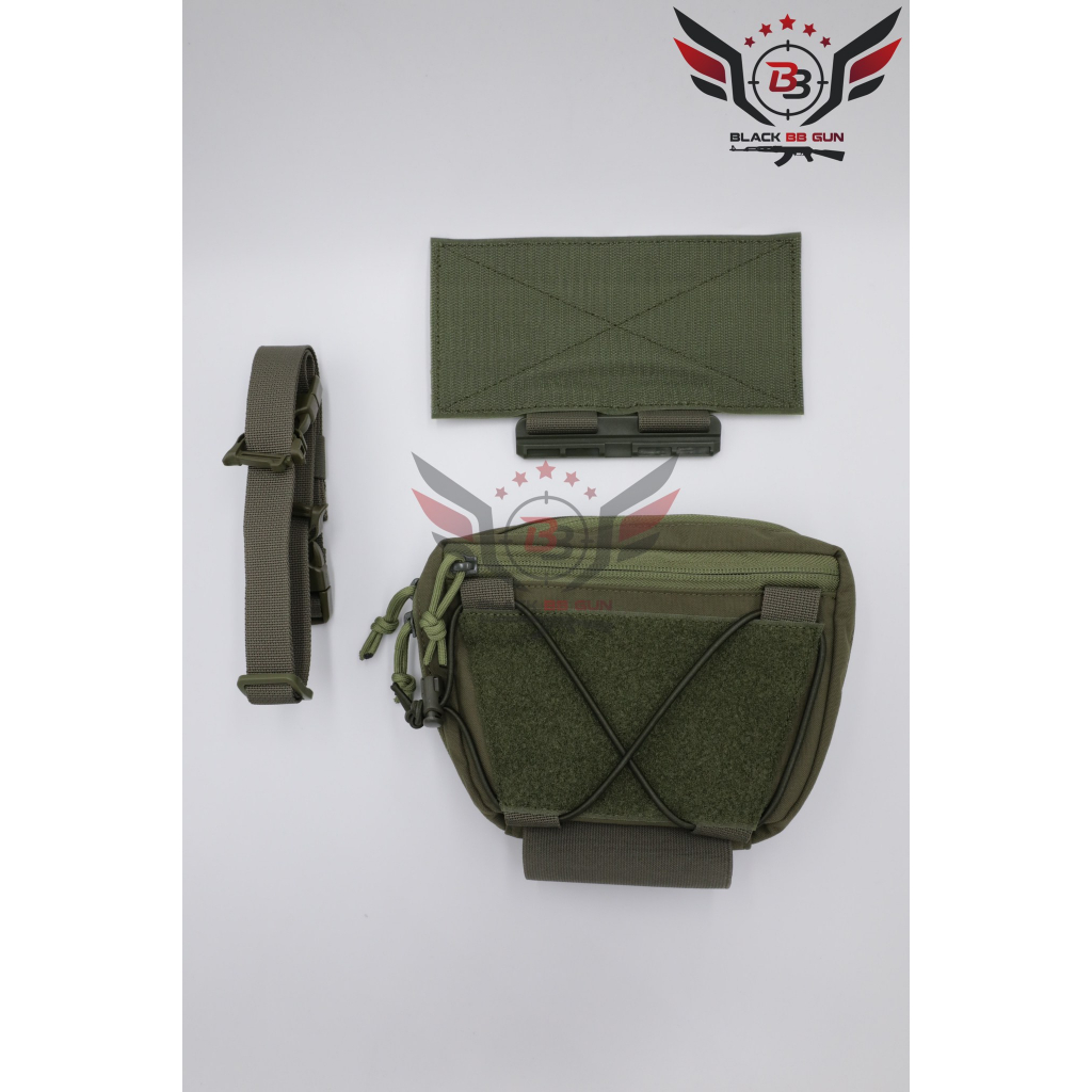 กระเป๋าจิงโจ้ติดเสื้อเวสแบบปลดไว-ทรงสามเหลี่ยม-tactical-drop-pouch-tactical-action-pouch-คุณสมบัติ-1-กระเป๋าอเ