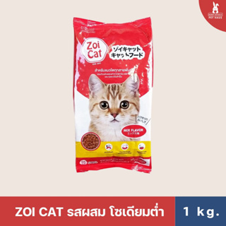 ZOI cat Mix ซอยแคท อาหารแมว รสรวม ชนิดเม็ด 1 กก.