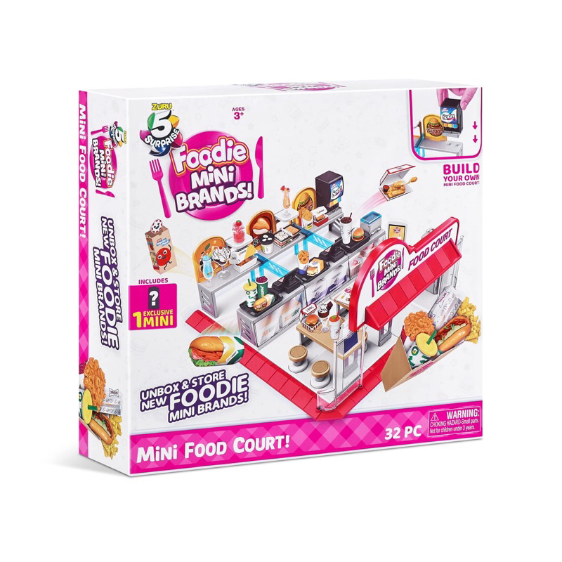 surprise-foodie-brands-mini-food-court-playset-by-zuru-with-32-pieces-to-build-1-exclusive-miniature-collectible-toys