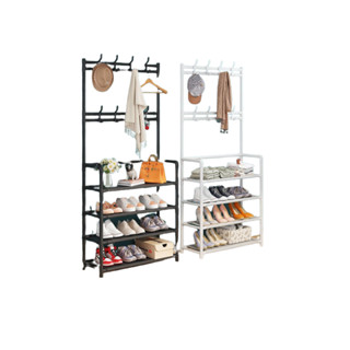 โปรโมชั่น : OKUMI_SHOP ราวแขวนผ้า ตะขอแขวนเสื้อและแขวนหมวก ชั้นวางรองเท้า มีตะขอ