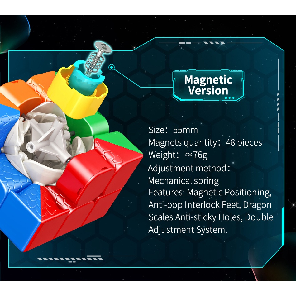 (พร้อมส่ง) YS3M Moyu Huameng Rubik 2023 รูบิคแม่เหล็ก รูบิค 3x3 MagLev