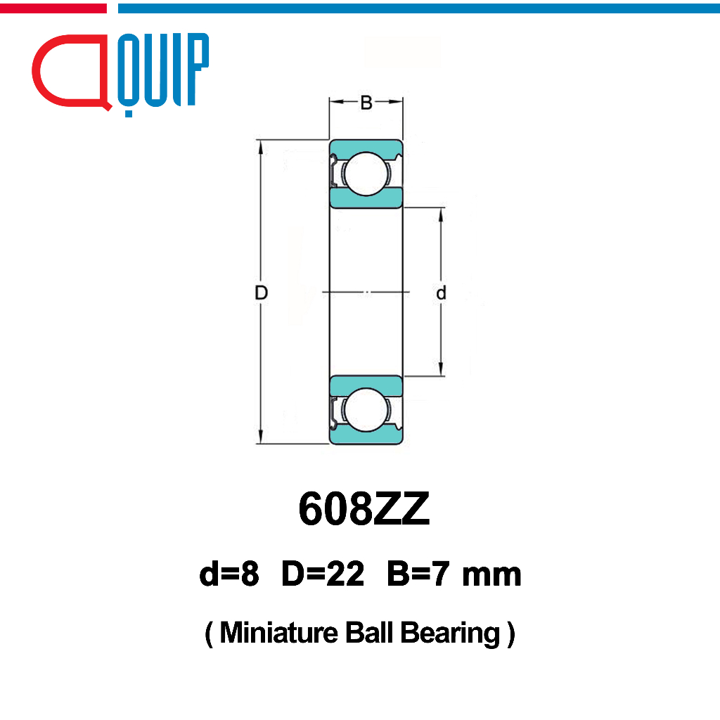 608zz-sbc-ตลับลูกปืนเม็ดกลมร่องลึก-ฝาเหล็ก-2-ข้าง-ขนาด-8x22x7-มม-miniature-ball-bearing-608-2z-608z