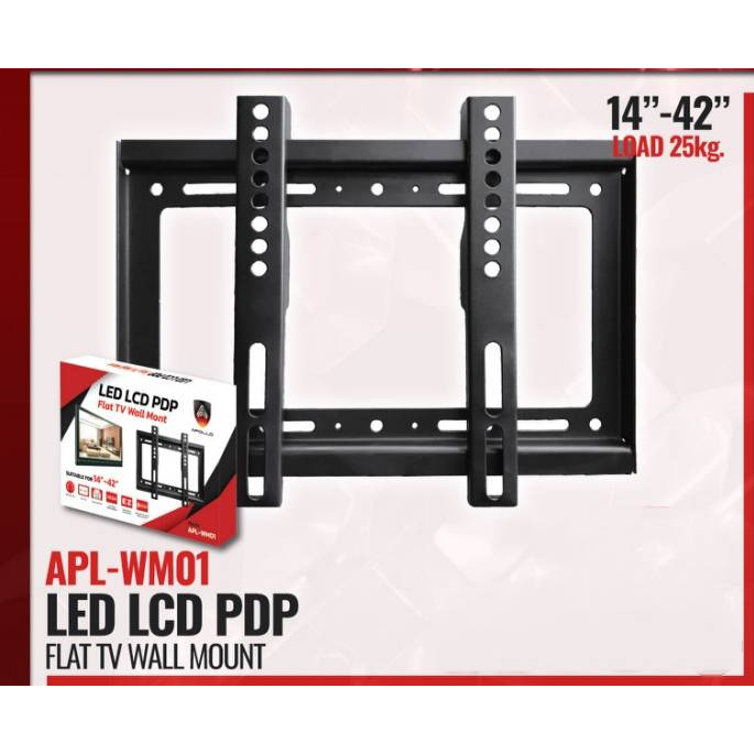 ขาแขวนทีวี-แบบติดผนัง-flat-panel-tv-plasma-wall-mount-ขนาด-14-42-นิ้ว-apollo-รุ่น-apl-wm01