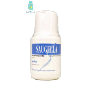 Saugella dermoliquido pH 3.5 เหมาะสำหรับใช้เป็นประจำทุกวัน สีฟ้า 100 ml  dermoliquid