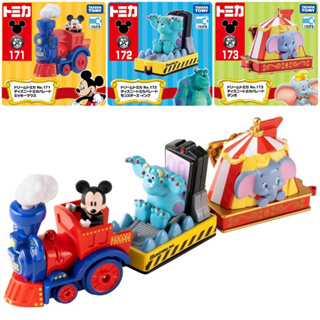 แท้ 100% จากญี่ปุ่น โมเดล ดิสนีย์ รถไฟ มิกกี้เม้าส์ Set 3 ชิ้น Tomica Disney Parade Mickey Mouse &amp; Monsters Ink &amp; Dumbo