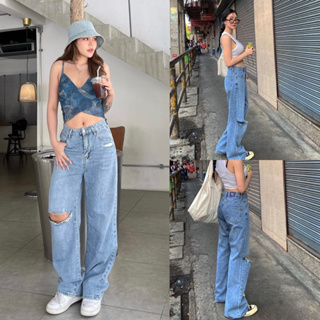 ภาพหน้าปกสินค้าPuffy denim กางเกงยีนส์ทรงกระบอกใหญ่ ป้าย tag jeansbypat พร้อมส่ง ที่เกี่ยวข้อง