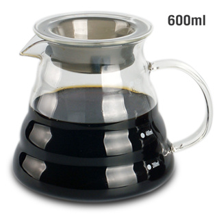 (WAFFLE) โถแก้ว ดริปกาแฟ 600 ml. สำหรับรองน้ำกาแฟหยด รหัส 1610-327
