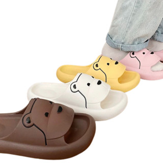 โปรโมชั่น : SHO-Z-16 รองเท้าแตะ แบบสวม รองเท้าส้นแบน รองเท้าลายหมี ใส่ในบ้านได้ ลายน่ารัก วัสดุยาง สินค้าพร้อมส่ง