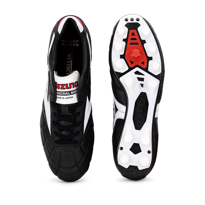 รองเท้าสตั๊ด-mizuno-morelia-ii-m8-made-in-japan-สีดำ-amp-ขาว-คลาสสิค-หนังจิงโจ้นุ่มๆ-ของแท้