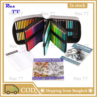 132 pcs 120 color สีมืออาชีพสีน้ำมันดินสอชุดศิลปินภาพวาดร่างไม้ดินสอส Professional adult hand-painted tools, color pen