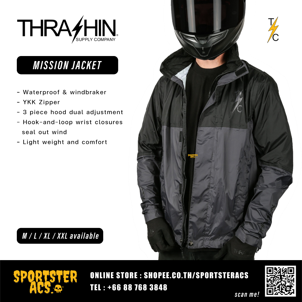 Thrashin Supply - Weatherproof Mission Rain Gear เสื้อ กางเกง กันลม กัน
