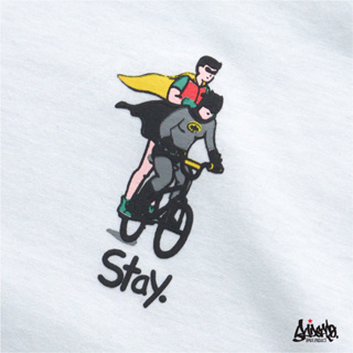 Just say Bad ® เสื้อโอเวอร์ไซส์ Oversize Long รุ่น Bicycle Hero (สกรีนนูน) สีดำ ขาว เสื้อทรงA M L / OLS
