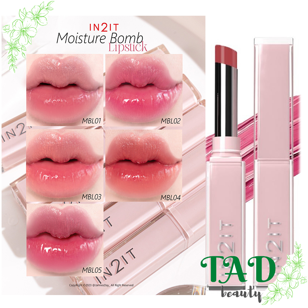 IN2IT Moisture Bomb Lipstick MBL อิทูอิท ลิปปากฉ่ำ ปริมาณสุทธิ 1.8 กรัม