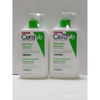 🔥ฉลากไทย พร้อมส่ง 473 ml🔥ซราวี CERAVE Hydrating Cleanser คลีนเซอร์ทำความสะอาด 473ml (ผลิต 09-11/22)