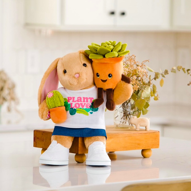 ตุ๊กตาบิ้วอะแบร์-ชุดน้องต้นไม้-happy-houseplants-gift-set-build-a-bear-workshop-สินค้านำเข้าจากอเมริกาแท้