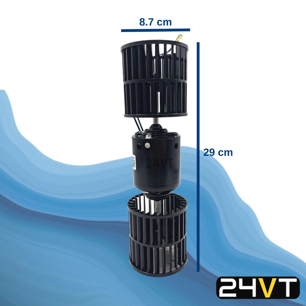 โบเวอร์-jc-24-โวลต์-5000-รอบ-โบสั้น-แบบ-2-แกน-24v-มอเตอร์พัดลม-โบเวอร์แอร์-พัดลมโบเวอร์-มอเตอร์-พัดลมคอล์ยเย็น-โบเวอร์