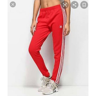 ADDAS Jogging pants กางเกงผ้าสีม่วงแต่แถบ signature ด้านข้าง