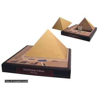 โมเดลกระดาษ 3D : มหาพีระมิดแห่งกีซา ประเทศ อียิปต์ กระดาษโฟโต้เนื้อด้าน  กันละอองน้ำขนาด A4 220g.