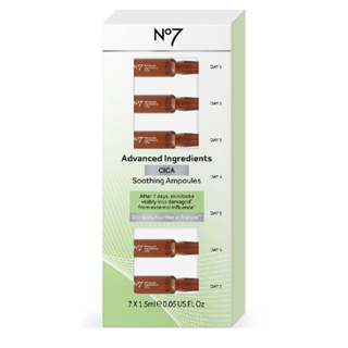 No7 Advanced Ingredients Cica Soothing Ampoules Size 1.5MLx7 นัมเบอร์เซเว่น  แอดแวนซ์ อินกรีเดียนส์ ซิก้า ซูธธิ่ง แอมพูลส์ ขนาด 1.5มล.X7